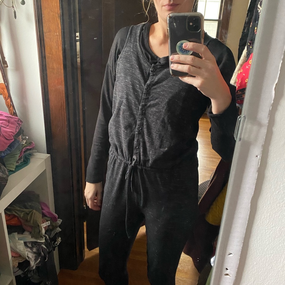 Cute and comfy dark grey jump suit from madewell